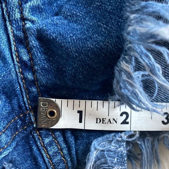 We The Free Button Fly Frayed Hem Denim Jean Shorts Size 27 - Picture 10 of 11